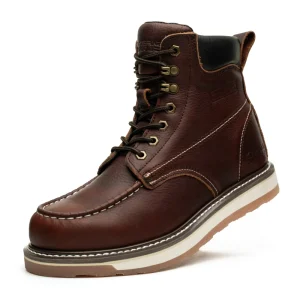 Goodyear Welt Brown Genuine Cow Leather Construction Work Boots and Casual Shoes Support OEM Shoes for Men