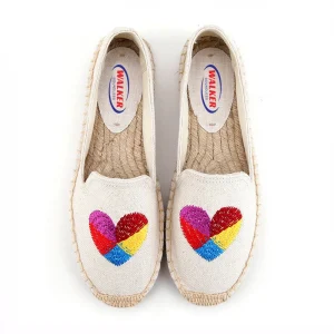 Handmade Custom Women’s Espadrilles Flat Floral Slip-on Casual Sapatos Hemp Real Platform Rubber For Summer Spring