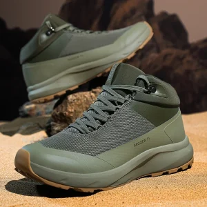 Heightened Elastic Outdoor HikiShoes Cross-country Non-slip Jogging Lightweight Cushioning Waterproof Hiking Boots