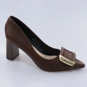 Hick Heeled High Heels for Women’s Spring High end and Evening Style Pointed Single Shoes Mid Heel Plus Size
