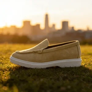 High-End Comfortable Rubber Women Leather Loafer