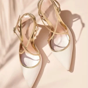 High Heels Pointed Toe Women’s Wedding Shoes White Wedding Dress Bridal Women Sandals