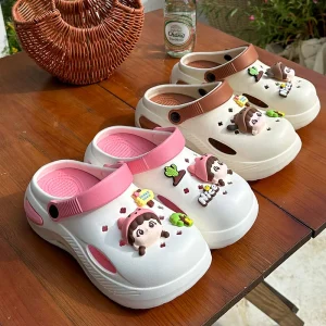 High Platform Outdoor Soft EVA PVC Non-slip Women’s Comfortable Sandals Height Increasing Slides