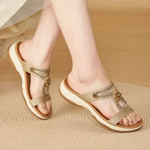 High Quality Fashion Summer Women Slippers Open Toe Casual Shoes Wedge Slides Comfortable New Design Ladies Sandals