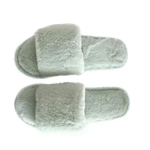 High Quality Ladies Fur Slippers Soft Fluffy Indoor Winter Fashion Factory for Bedroom Use