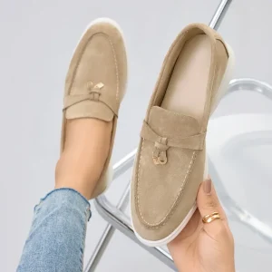 High Quality Loafers for Women Casual British Style Vintage Look Tassel Buckle Genuine Leather Slip On Shoes