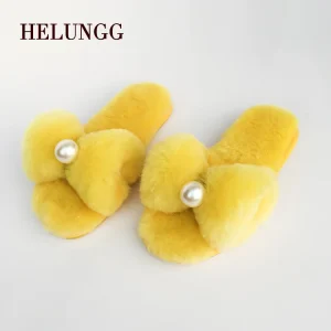High Quality New Model Winter Wool Women Slippers New Fashion Indoor Cute Winter Slippers