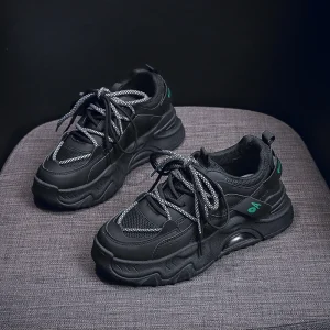 High Quality New Super Hot Women’s All Match with Thick Soles and Soft Leather Daddy Style Running Shoes