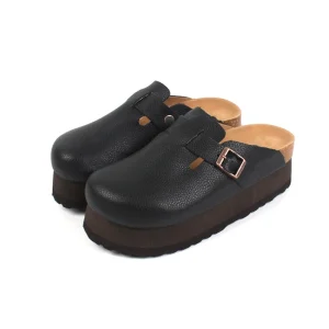 High Quality Outdoor Flat Mules Clog Real Leather Suede Men Women’s Cork Clog Sandal