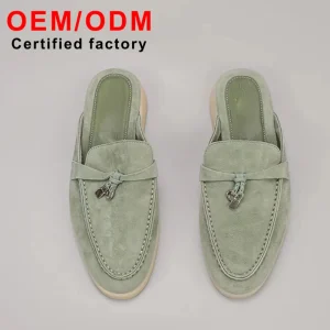 High Quality Women’s Genuine Leather Suede Sheepskin Loafers Luxury Designer Flat Shoes with Upper Position New Styles