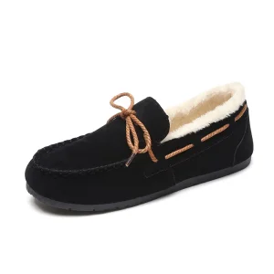 High-demand Women’s Moccasin Slippers with Cozy Faux-fur Lining Warm Slippers for Women