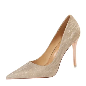High-heeled Women’s Thin Heels Shoes Sexy Slimming Single Wedding High Heel Shoes for Woman