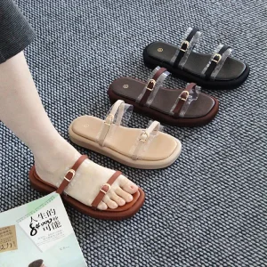 High quality Breathable Daily Transparent Casual Retro Women’s Sandals and Slippers Durable Lightweight Women Sandals