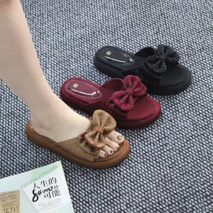 High quality Fashionable Summer New Design Bow Tie Casual Outdoor Slip-on Women’s Sandals and slippers Women’s Sandals