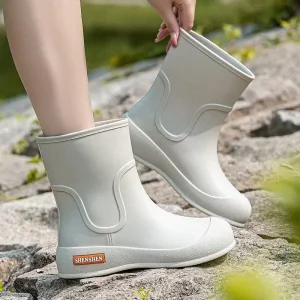 High quality export version women’s boots rain boots waterproof short boots mid-calf outdoor camping anti-slip shoes