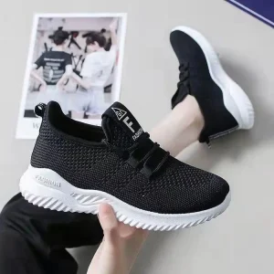 Hongyan New Mesh Shoes Breathable Sports Shoes Women’s Non slip Casual Hollow Running Women’s Shoes