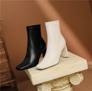 In Stock Winter Shoes for Women Soft Leather Boots for Women Fashion Snow Boots