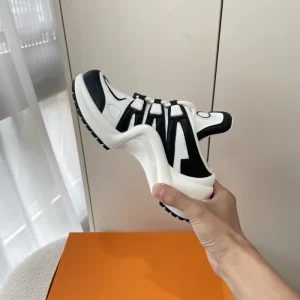 In Stock X Women’s Designer Shoes Thick Sole Genuine Leather Autumn Breathable Color Matching Luxury Sneakers
