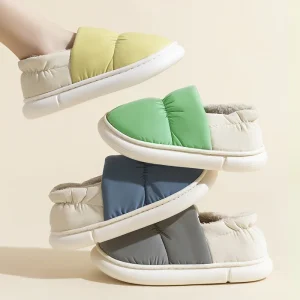 Indoor Ladies Shoes Women’s Slippers Home Couple Flat Warm Plush Slipper
