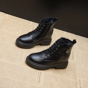 Inner Height Women’s Boots Genuine Leather Walking Casual Boots Non Slip Waterproof Climbing Women’s Boots