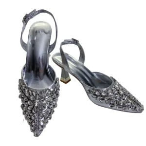 Italian Designer Evening Shoes With Clutch Bag Set for African Wedding and Bridal Occasions Lace Embroidered Beads Women’s Shoes