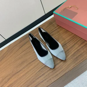 Italian LP Women’s Pointed Toe Pumps with Sheer Mesh Design Fashion Dress Shoes