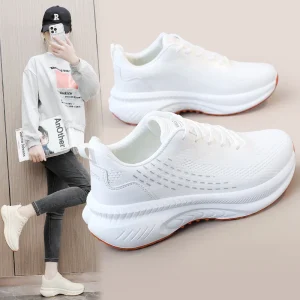 K2512 Fashion Lace Up Women Outdoor Sports Professional Running Tennis Shoe Mesh Sneakers