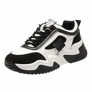 Korean Torre Shoes Female Spring New Student Thick Soled Muffin Sneakers Contrast slip on Casual Evergreen All Seasons