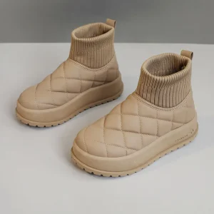 Kt2819 Women’s Trendy Casual Anti Slip Ankle Boot Comfortable Warm Snow Boots