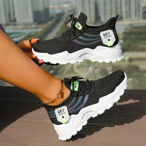 Lace-Up Dad Shoes for Mesh Sneakers Women’s All Seasons Breathable Lightweight Thin Sports Casual Shoes