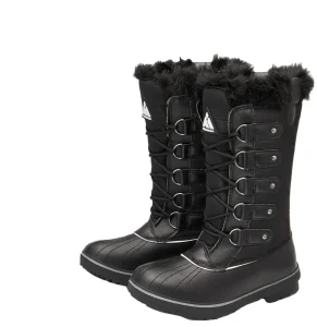 Lace up Design Knee High Snow Boots Women’s Waterproof Anti Slip Walking Style Shoes with Oxford Material