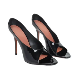 Ladies Black Round Toe Thin Heels Slip On Breathable Summer Sandals Bulk Shoes for Women