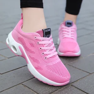 Ladies Casual Running Sneakers Spring Autumn Fashion Shoes Stock Breathable Lace-Up Sports Shoes for Women