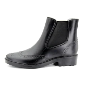 Ladies Comfortable Waterproof PVC Ankle Chelsea Rain Boots Women’s Water Shoes for Outdoor & Gardening Soft Insole