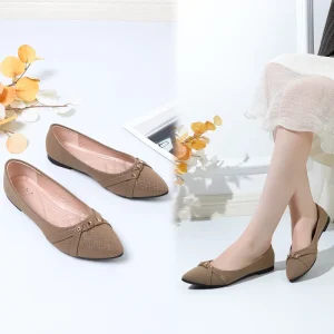 Ladies Fashion Loafers Slip on Flat Boat Shoes Elegant Dress Shoes
