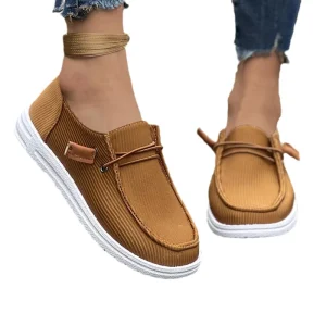 Ladies Flat Loafers Light Breathable Solid Pattern Slip On Shoes Women’s Shoes