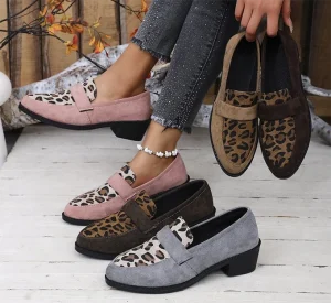 Ladies Loafers Custom Microfiber Fashion Comfortable Flat Shoes for Women