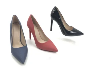 Ladies Office Dress Shoes Wedding Shoes Women Suede Elegant Black Heels Pointed Toe Stiletto Party