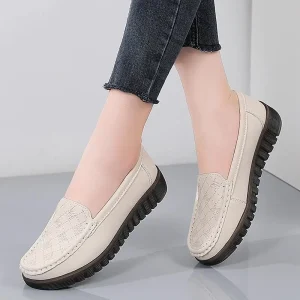 Ladies Shallow Mouth Comfortable Thick Bottom Casual Shoes Soft Bottom Stretch Women Flat Shoes Solid Colour Fashion Trend Shoes