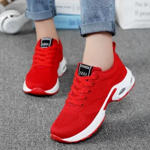 Ladies Spring Summer Women Casual Shoes Fashion Breathable Hollow Lace Up Women Sports Sneakers