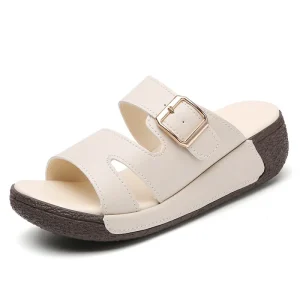 Ladies’ Summer Thick Soled Slippers Comfortable Outdoor Wear Beach Sandals Anti Slip Versatile Sandals Slippers