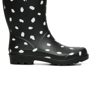 Ladies’ Waterproof Knee-High Anti-Slippery Wear-Resistant Outdoor Elegant Women’s High Heel Rain Boots