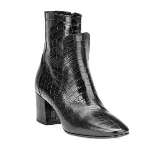 Ladies Winter Women’s High Heel Genuine Leather Ankle Boots Safety Leather