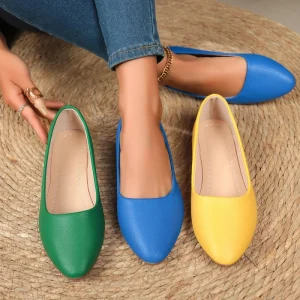 Ladies Women’s Shoes Spring Autumn Korean Shallow Mouth Flat Shoes Women’s Fashion Solid Color Flats