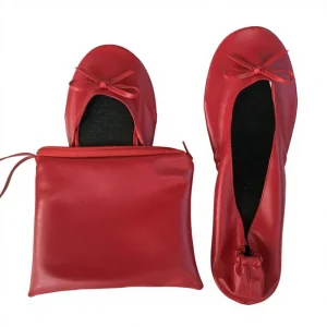 Lady Ballet Flats Slip On PU Upper Cotton Lining Rubber Outsole Light Weight Comfortable for Spring Summer Autumn Bag