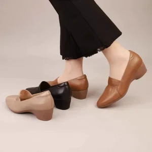 Lady Pointed Toe Slip on Heels Spring Summer Office Party Dress Shoes