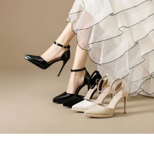 Lady Stiletto Women High Heels Leather Party Office Wedding Lady Dress Shoes