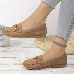 Large Size Hot selling Foreign Trade Handmade Stitched TPR Outsole Superfine Fiber Lining Women’s Shoes Flat Casual Loafers