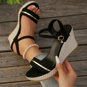 Large Size Platform Wedge Sandals Women Thick soled High heeled Casual Roman Sandals Summer