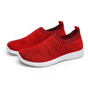Large Size Women’s Running Shoes Spring Fashion Soft Bottom Lace Up PU Upper Rubber Midsole Evergreen Casual All Seasons